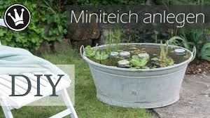 Was ist besser, um einen gartenteich anzulegen: Diy Miniteich In Zinkwanne Miniteich Anlegen Zinkwanne Dekorieren Gartendeko Dekoideenreich Youtube