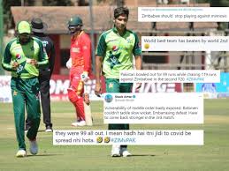 Get all your pakistan cricket updates here! Pakistan Cricket Team Viral Memes Zimbabwe Should Stop Playing Against Minnows How Netizens Trolled Babar Azam S Pakistan After 19 Run Defeat Cricket News