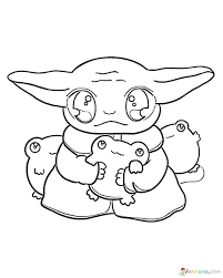 Baby yoda free coloring pages from the tv series mandalorian which takes place in the star wars universe. Baby Yoda Coloring Pages Coloring Home