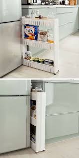 Chariot De Cuisine Sur Roulettes A Glisser Entre Le Frigo Et Les Meubles Ou Les Murs Dans La Cuisine Ideal Pour Rangement Meuble Rangement Armoire De Cuisine