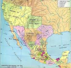 Map Of Mexico In 1824 Historia De Mexico Mapa De Mexico Mapa Historico