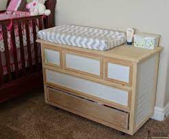 Check this walnut changing table topper out…but for the same or a little less, you could build it and have all the tools to do your next project. 5 Drawer Dresser Changing Table Her Tool Belt