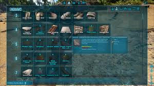 If it is not there, then simply push: Engrams Ark Survival Evolved Interface In Game