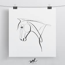 Horse Art Print Equine Gift For Horse Lover Animal Line Etsy In 2021 Horse Art Horse Art Print Animal Line Drawings