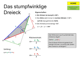 Stumpfwinkliges dreieck — ein stumpfwinkliges dreieck ein stumpfwinkliges dreieck ist ein dreieck mit einem stumpfen ausgezeichnete punkte beim stumpfwinkligen … deutsch wikipedia. Geometrie Dreiecke Und Vierecke Ppt Video Online Herunterladen