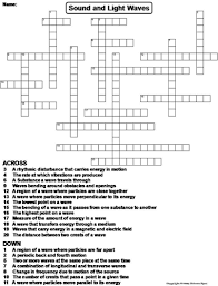 Terms in this set (27). Sound And Light Waves Crossword Puzzle Teaching Resources