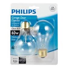 Philips 60 Watt A19 Dimmable Vibration Resistant Incandescent Garage Door Light Bulb 2 Pack 415430 The Home Depot Light Bulb Garage Door Lights Bulb