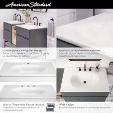 A small bathroom typically will have a vanity that is 18, 24, or 30 inches long. American Standard Studio S 33 In Bathroom Vanity Sink Top With Single Faucet Hole In White Walmart Com Walmart Com