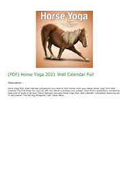 Pdf Horse Yoga 2021 Wall Calendar Full In 2020 Horse Yoga Wall Calendar Horses