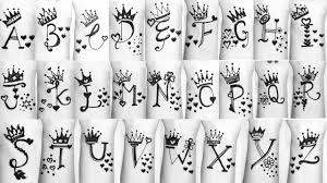 See more ideas about tattoo lettering, tattoo lettering styles, tattoo fonts. Alphabets With Crown Designs A To Z Letter Tattoo Designs Dollyarts Youtube
