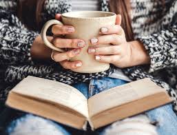 A Cup Of Coffee And A Book In Hands Beautiful Manicure Cozy Atmosphere Stylish Clothes Lifestyle Photog Lifestyle Photography Coffee And Books Coffee Cups