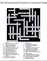 If the answer you seek is not in the answers above these definitions may help solving your crossword puzzle. Cell Structure And Function Crossword Puzzle Teaching Resources