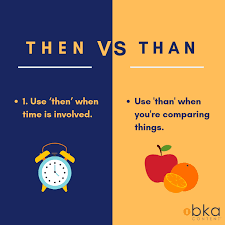 Commonly Confused Words Then Vs Than Bka Content Commonly Confused Words Then Vs Than Words