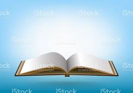 Open Book In Blank Page On Blue Sky Background Vector Illustration Blue Sky Background Vector Illustration Open Book