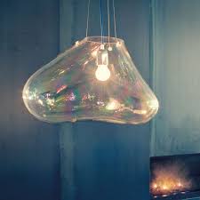 Fontana Arte Bolla Blown Glass Suspension Light 51cm Panik Design