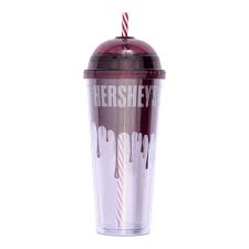 Hershey S Plastic Tumbler Cup With Straw