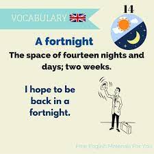 A Fortnight What Does It Mean English Vocabulary Words Good Vocabulary Words Learn English Words