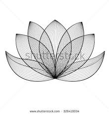 Stock Vector Beautiful Lotus Flower Line Illustration Vector Abstract Black And White Floral Background 32 Lotus Flower Images Lotus Drawing White Lotus Flower