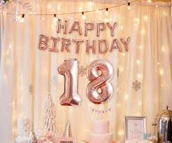 Rose Gold Simple 18th Birthday Decoration Ideas At Home Pin On Birthday Party Decorations Ideas