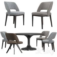 3d Models Table Chair Minotti Owens Chairs And Table Neto Table And Chairs Chair Minotti