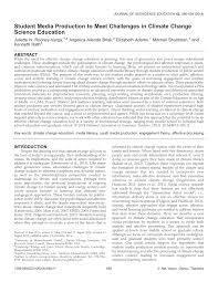 Pdf Student Media Production To Meet Challenges In Climate Change Science Education