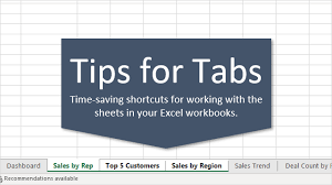 7 Shortcuts For Working With Worksheet Tabs In Excel Excel