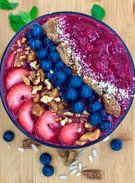 Unsweetened almond milk, frozen banana, vegan vanilla protein powder (mrm has a great one). 15 Protein Power Breakfast Smoothie Bowls Just Beet It