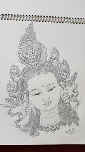 green tara by me pencilart pencil sketch pencil art green tara