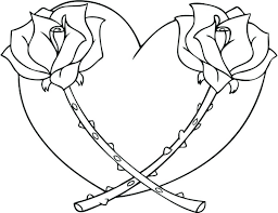 Roses And Hearts Coloring Pages Best Coloring Pages For Kids Heart Coloring Pages Rose Coloring Pages Flower Coloring Pages