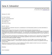 This is the perfect way to express how your specific skills are relevant to the open position. Biochemistry Cover Letter Example Resume Downloads Cover Letter For Resume Resume Cover Letter Template Career Change Resume