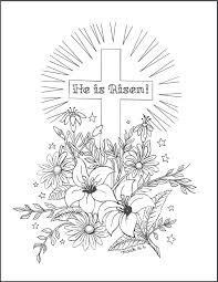 Top 10 cross coloring pages: He Is Risen Coloring Page Flanders Family Homelife