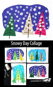 Snowy Day Collage Winter Crafts Preschool Winter Art Projects Winter Crafts
