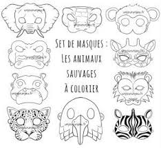 10 Masques D Animaux Sauvages A Imprimer Pour Animer Une Fete D Enfants Masque Animaux Animaux Sauvages Animaux