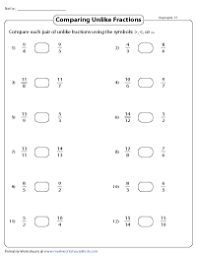Check spelling or type a new query. Comparing Fractions Worksheets