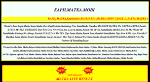 Kapil Matka How To Succeed In Online Indian Matka Games