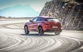 Download Wallpapers Alfa Romeo Stelvio Quadrifoglio 2018 Rear View Red Suv Uae New Cars Alfa Romeo Besthqwallpapers Com Alfa Romeo Stelvio Alfa Romeo Classic Cars