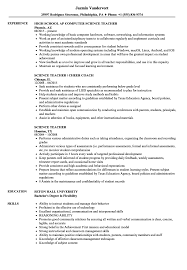 The esl teacher cv sample below is an example of how to attract the attention of a. Science Teacher Resume Samples Velvet Jobs