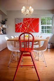 Baby high chair, wooden high chair with removable tray and adjustable legs for baby/infants/toddlers. Diy Red High Chair Via The New Domestic Couldn T Figure Out Where This Pin Belonged Crafts Or Home Dining Room Design Interior Design Interior Styling