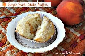 This peach cobbler recipe is a new favorite with it's spiced peach filling and sweet biscuit top. Mommy S Kitchen Recipes From My Texas Kitchen Peach Cobbler Muffins Fresh Peach Freezer Jam