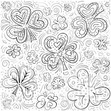 The set includes facts about parachutes, the statue of liberty, and more. Doodle Adult Coloring Book Page Shamrock Leaves Different Shape And Decoration Hearts And Butterflies Hand Drawn Vector Illustration Black And White Line Art Royalty Free Cliparts Vectors And Stock Illustration Image 140688391