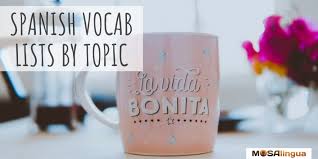 13 Spanish Vocabulary Lists By Topic Mosalingua
