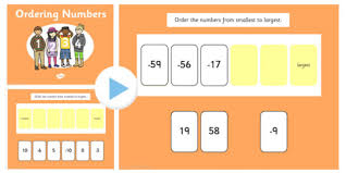 Ordering Numbers From Minus 100 To 100 Flipchart Order