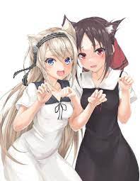 neko kei and kaguya kaguya sama sauce http bit ly 2winxo9 don t forget to follow us nyaa 3 アニメのかわいいカップル かわいい 女の子 イラスト かわいいアニメガール