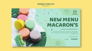 Download New Menu Macaron S Banner Template For Free In 2020 Banner Template Macarons Social Media Banner