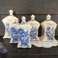 Love this blue onion pottery tea canister form germany! Reserved For Mimi Vintage Dutch Kitchen Canisters Set Of Five Porcelain Storage Jars Canister Sets Kitchen Canisters Kitchen Canister Set