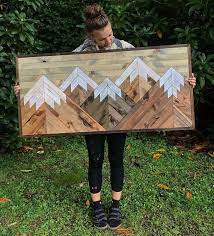 Maybe you would like to learn more about one of these? Description This Mountain Range Wood Patterned Wall Art Is Our Most Popular Piece It Is Made With Mountain Wood Art Wood Wall Art Diy Reclaimed Wood Wall Art