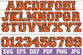 Basketball Alphabet And Numbers Svg Graphic By Mintymarshmallows Creative Fabrica Alphabet And Numbers Svg Graphic Design Layouts