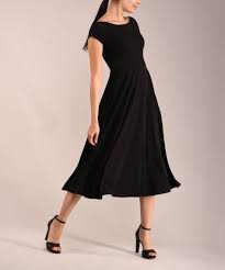 Lbisse Black Cap Sleeve Midi Dress Women Plus Zulily
