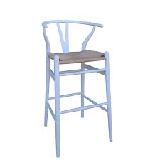 Replica Hans Wegner Wishbone 65cm Bar Stool In Satin White Marc Main The wishbone chair was one of the very first models hans j.
