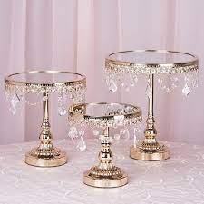 18 gold embossed round cake plateau metal cake stand cake riser in 2021 metal cake stand cake stand set cake stand centerpiece